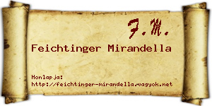 Feichtinger Mirandella névjegykártya